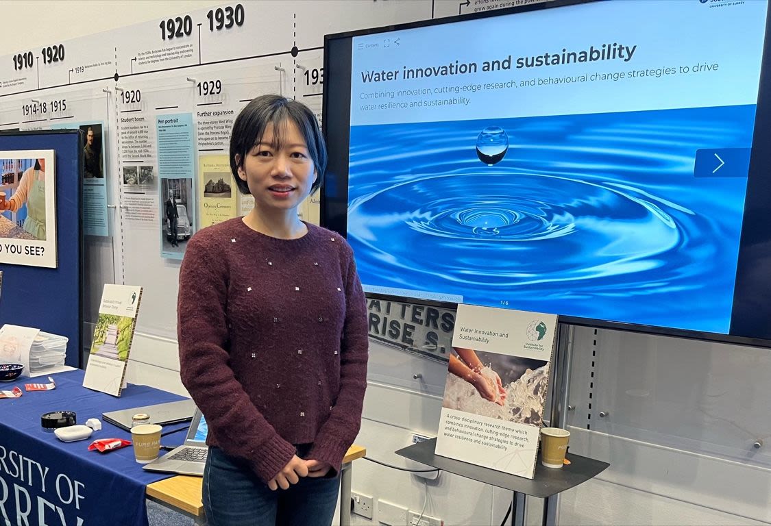 Dr Bing Guo at the Institute for Sustainability Annual Showcase, December 2023.