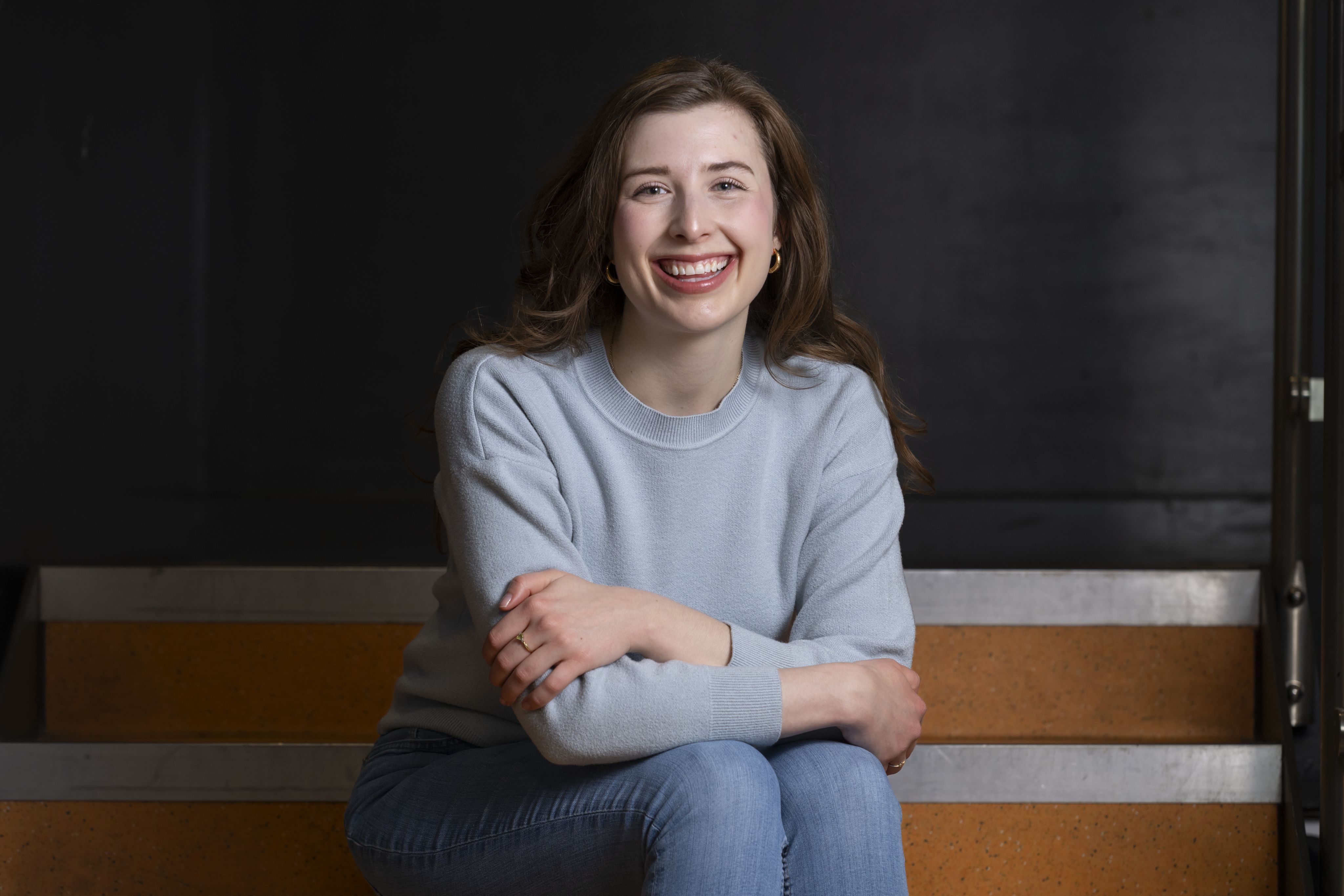 Reagan Martin, from USA, smiles at the camera