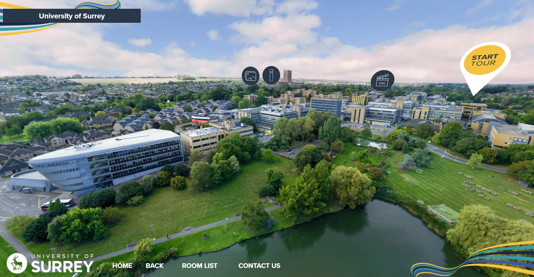 Screenshot of Surrey virtual tour