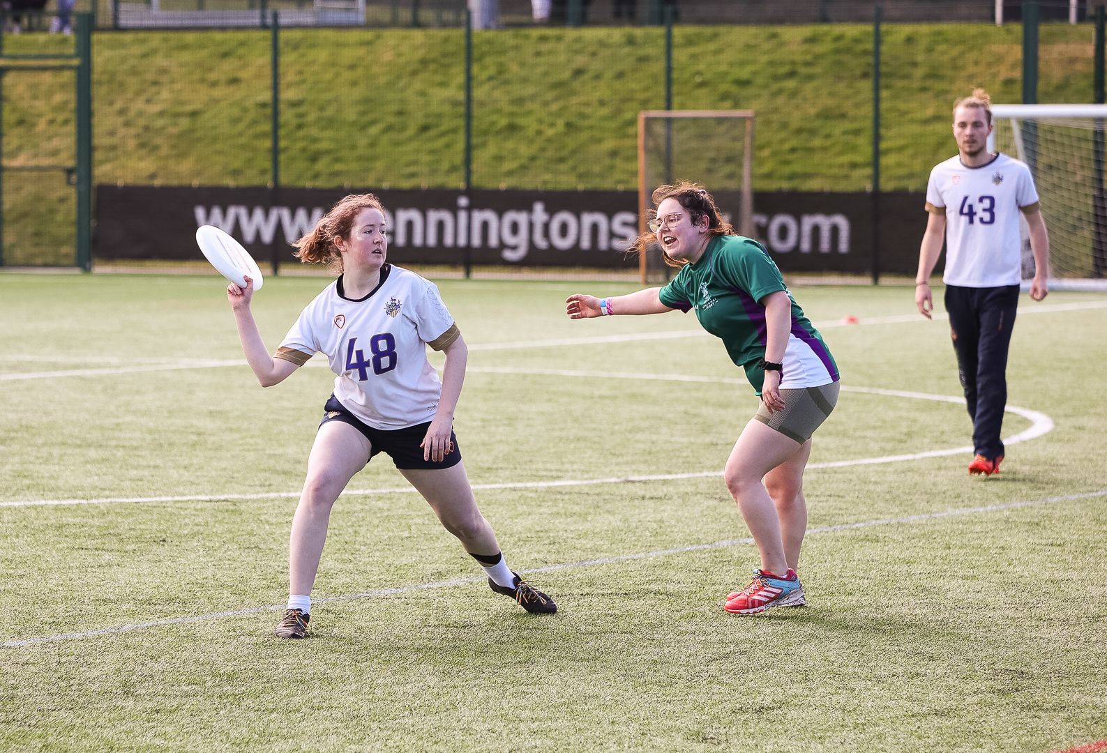 Rose Harvey in action at Surrey Sports Park