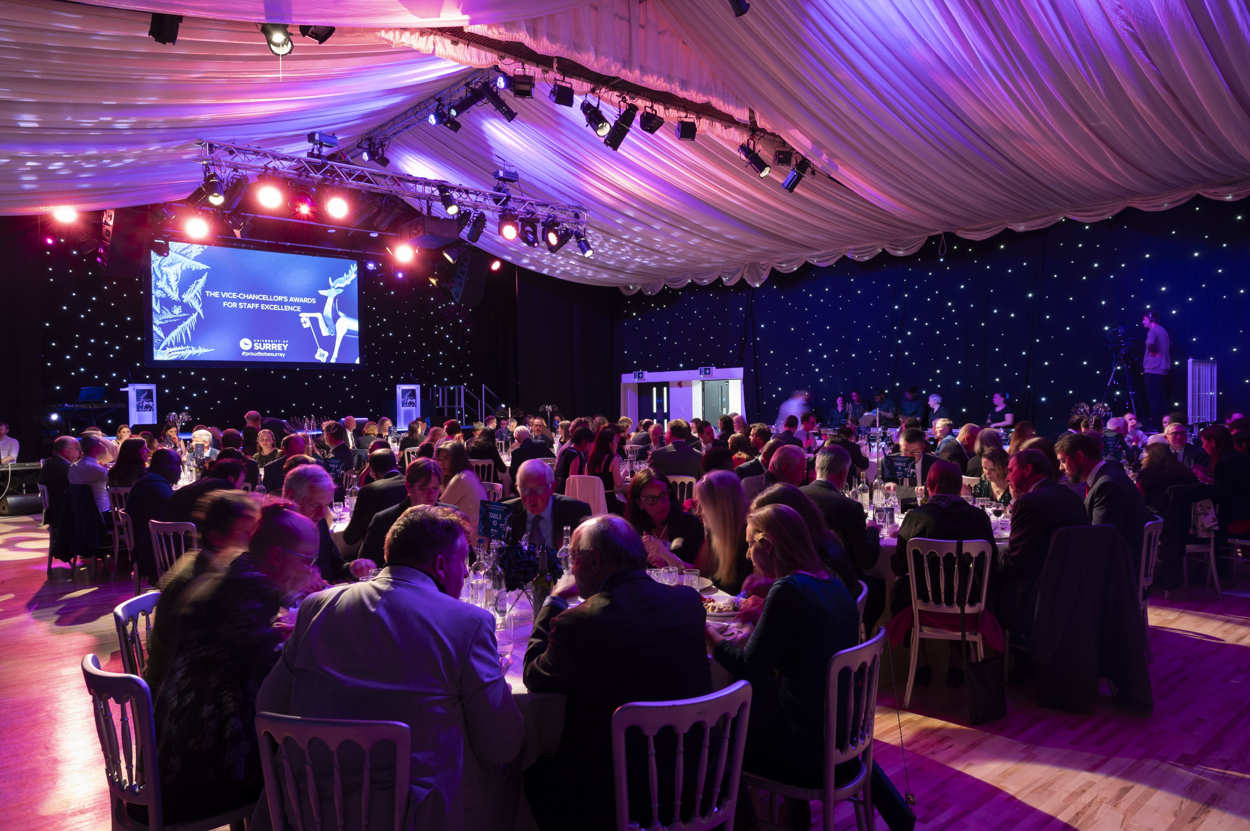 Guests are seated at the VC Awards