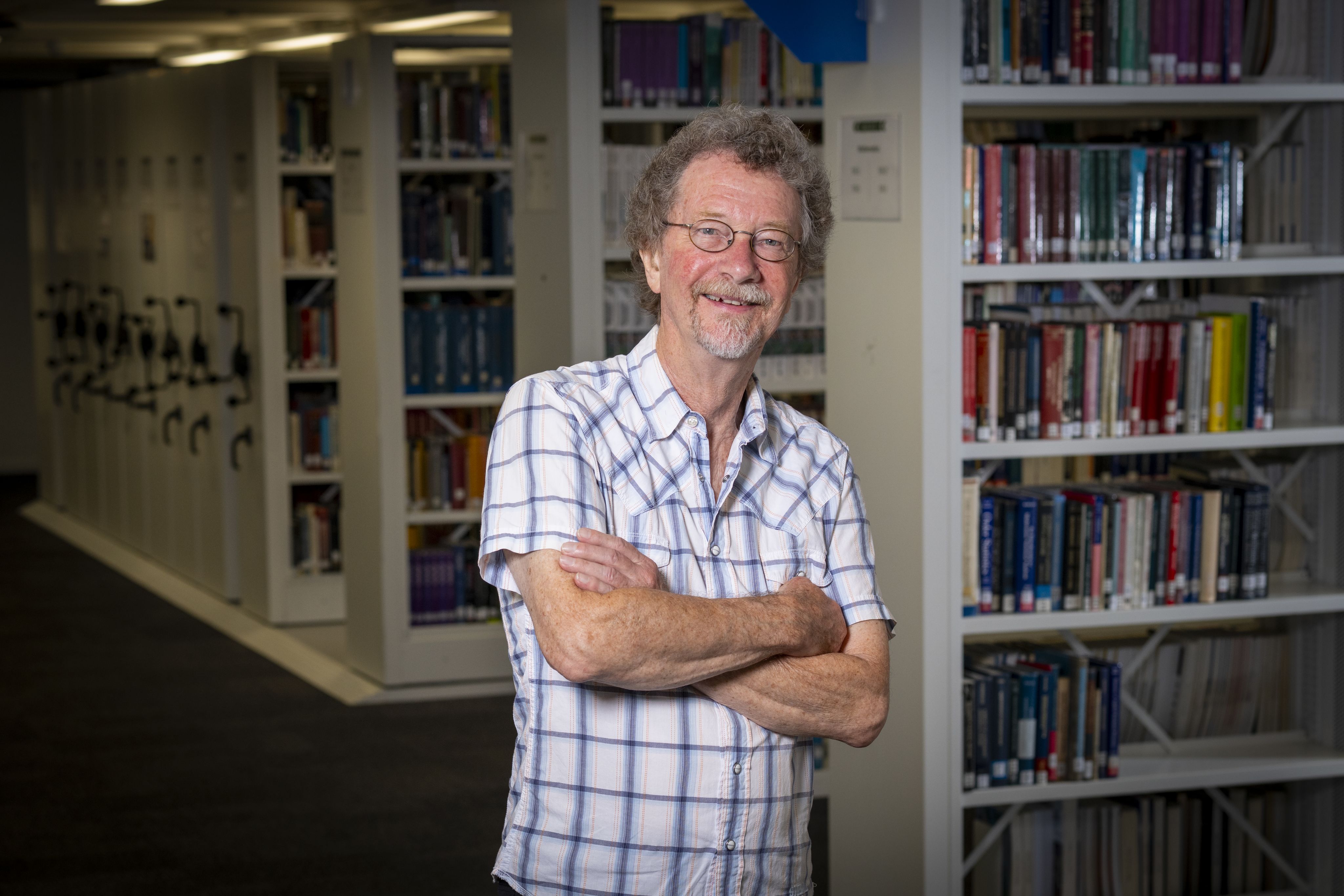 Martyn Sandford in the library