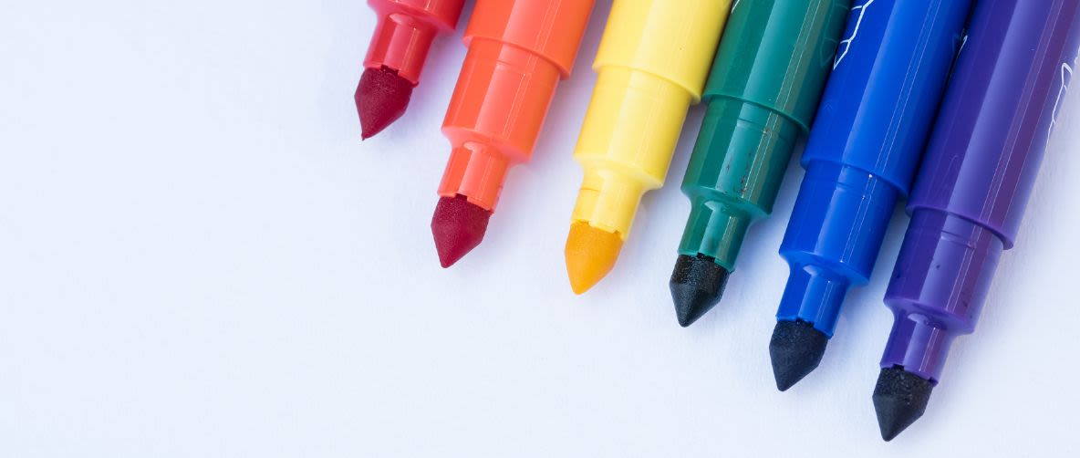 Coloured pens