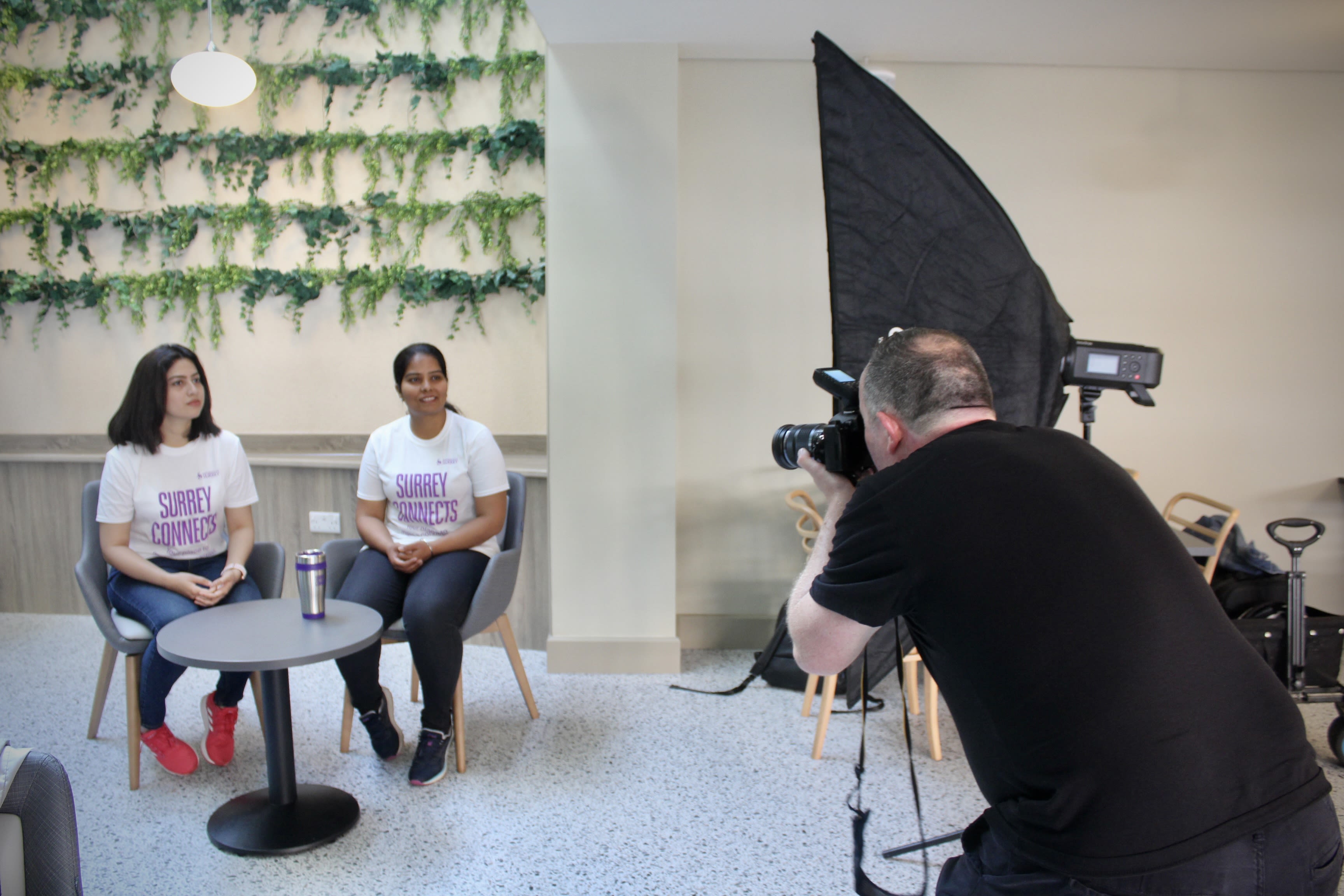 Behind the scenes at the photoshoot with Sukanya Subramaniam and Nidhi Rawat