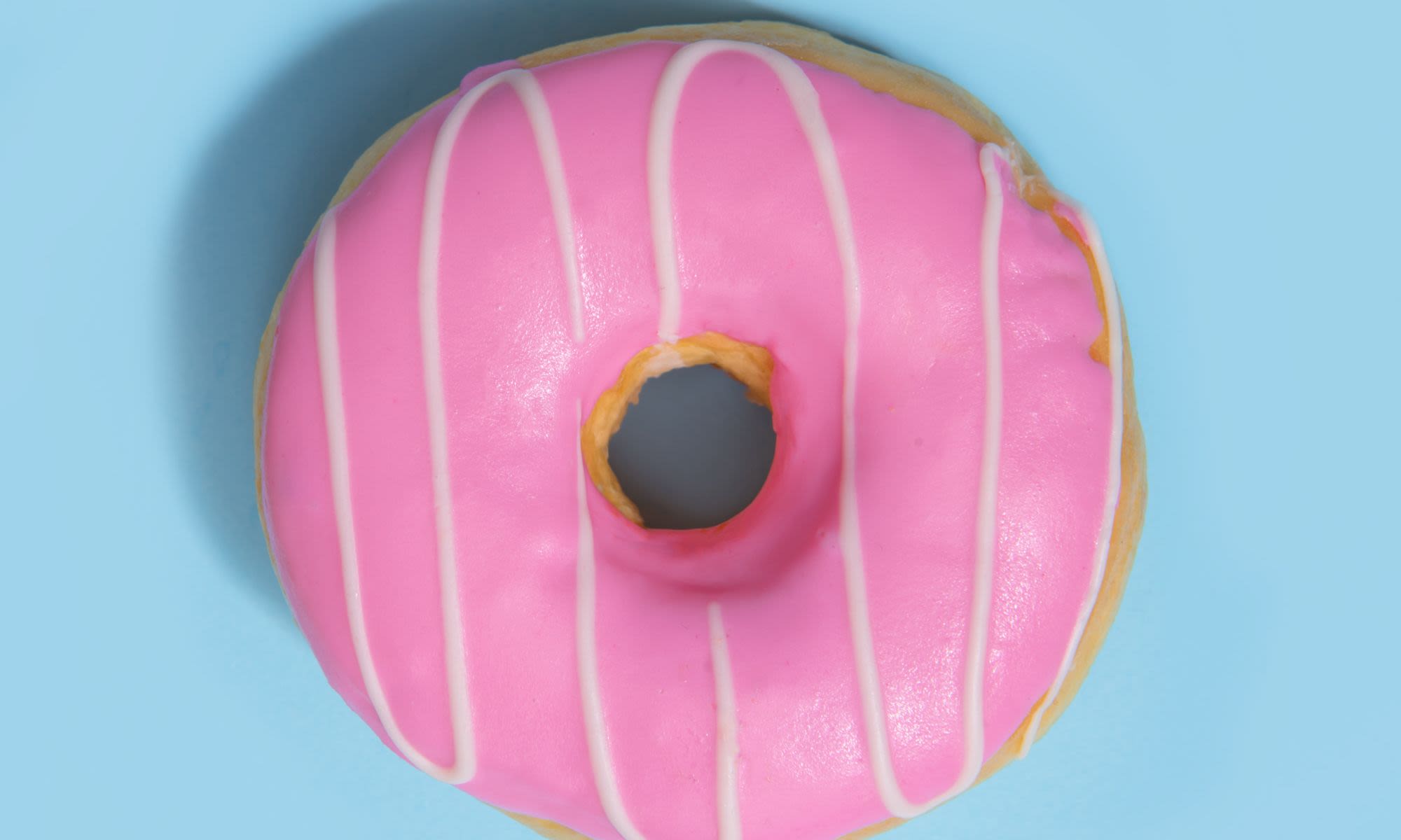 Doughnut with pink icing