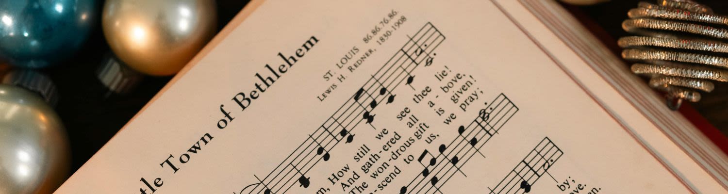 Sheet music featuring a Christmas carol