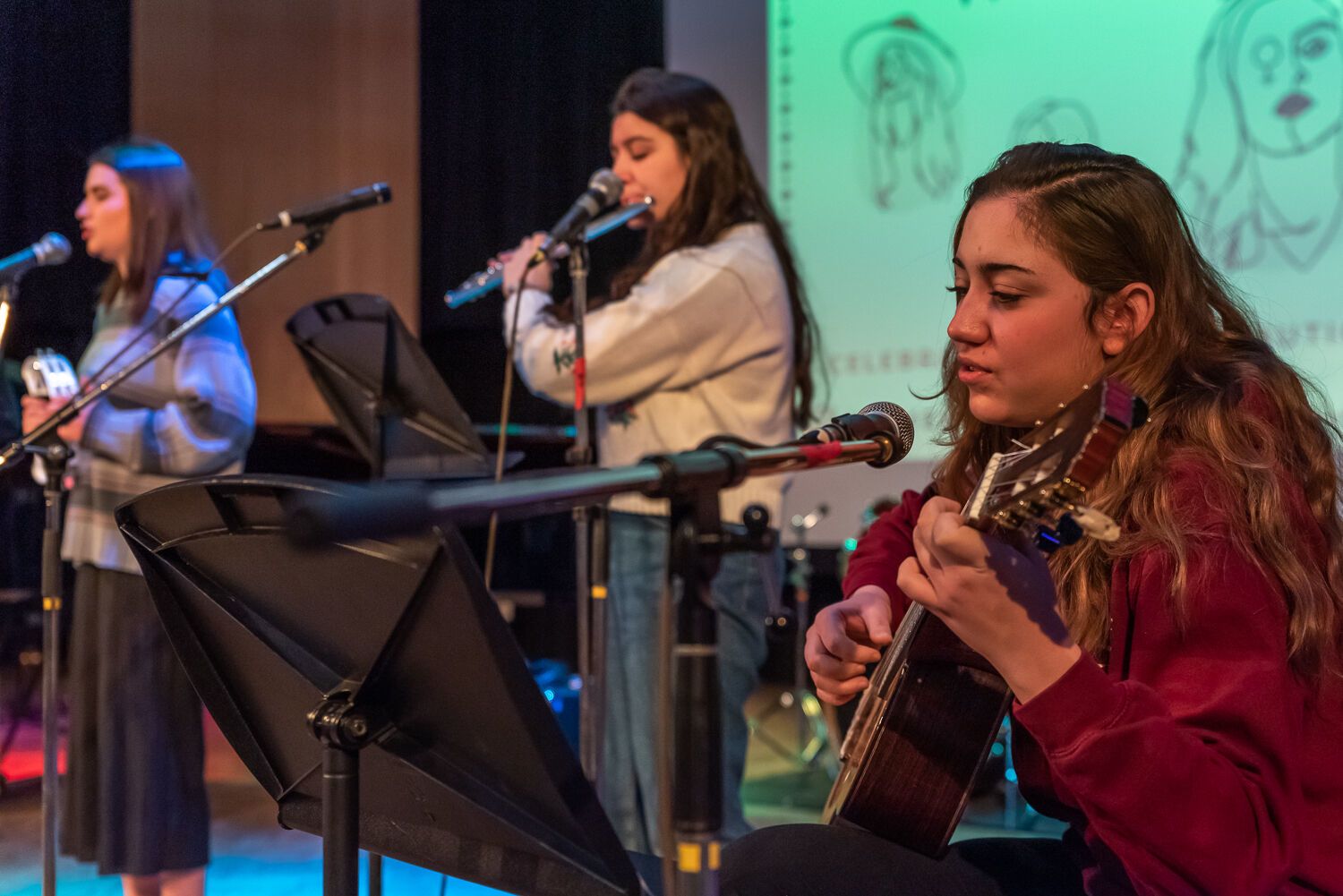 Music and media students performing