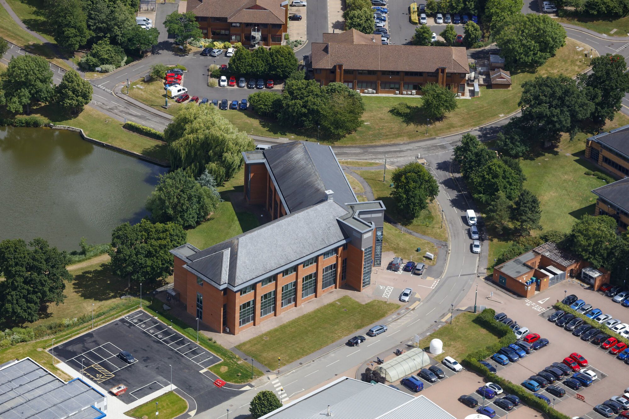 Aerial view of Surrey Research Park