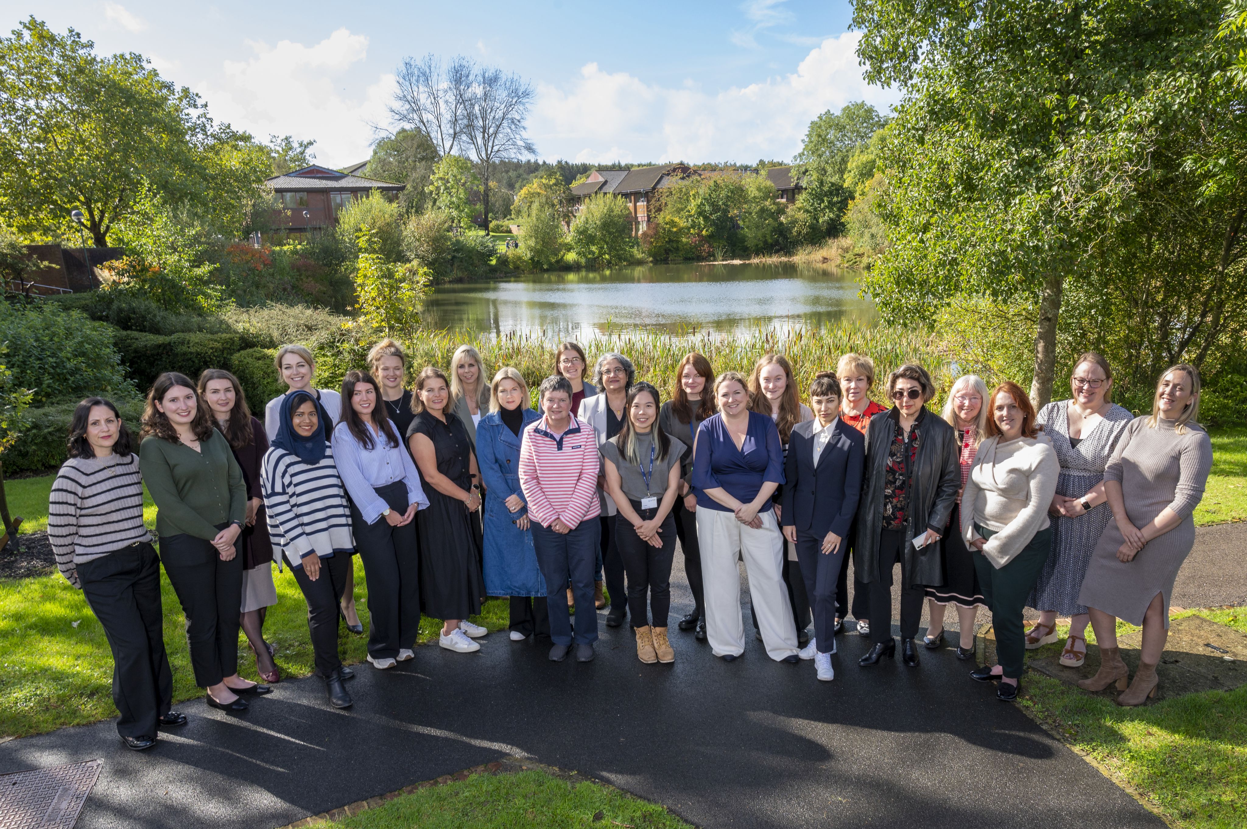 Group photo of female professionals working at Surrey Research Park